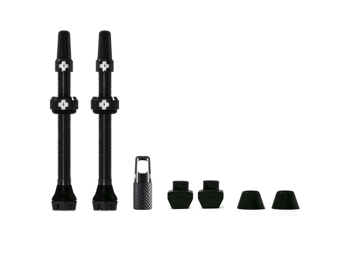 MUC-OFF Tubeless Valve Kit V. 2.0 60 mm - musta tubeless-venttiilipari