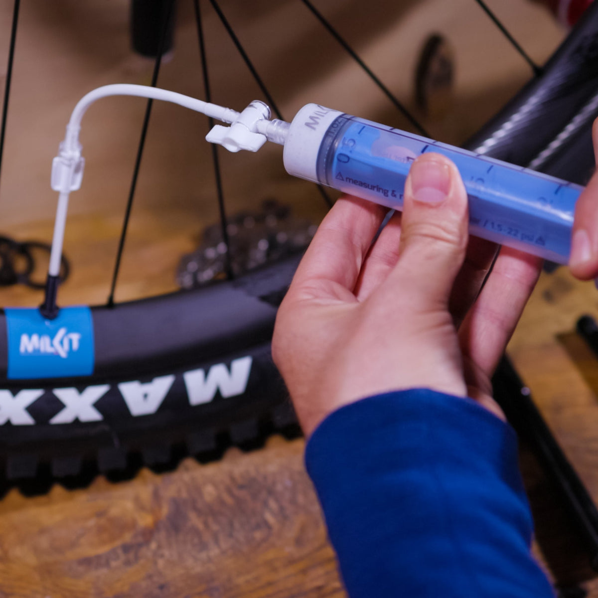 milKit Syringe for milKit Valve System - ruisku ja letku tubeless-litkulle