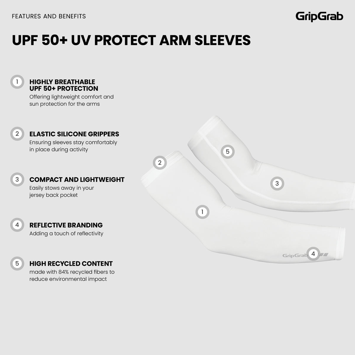 GripGrab UPF 50+ UV Protect Arm Sleeves - UV-suojahihat