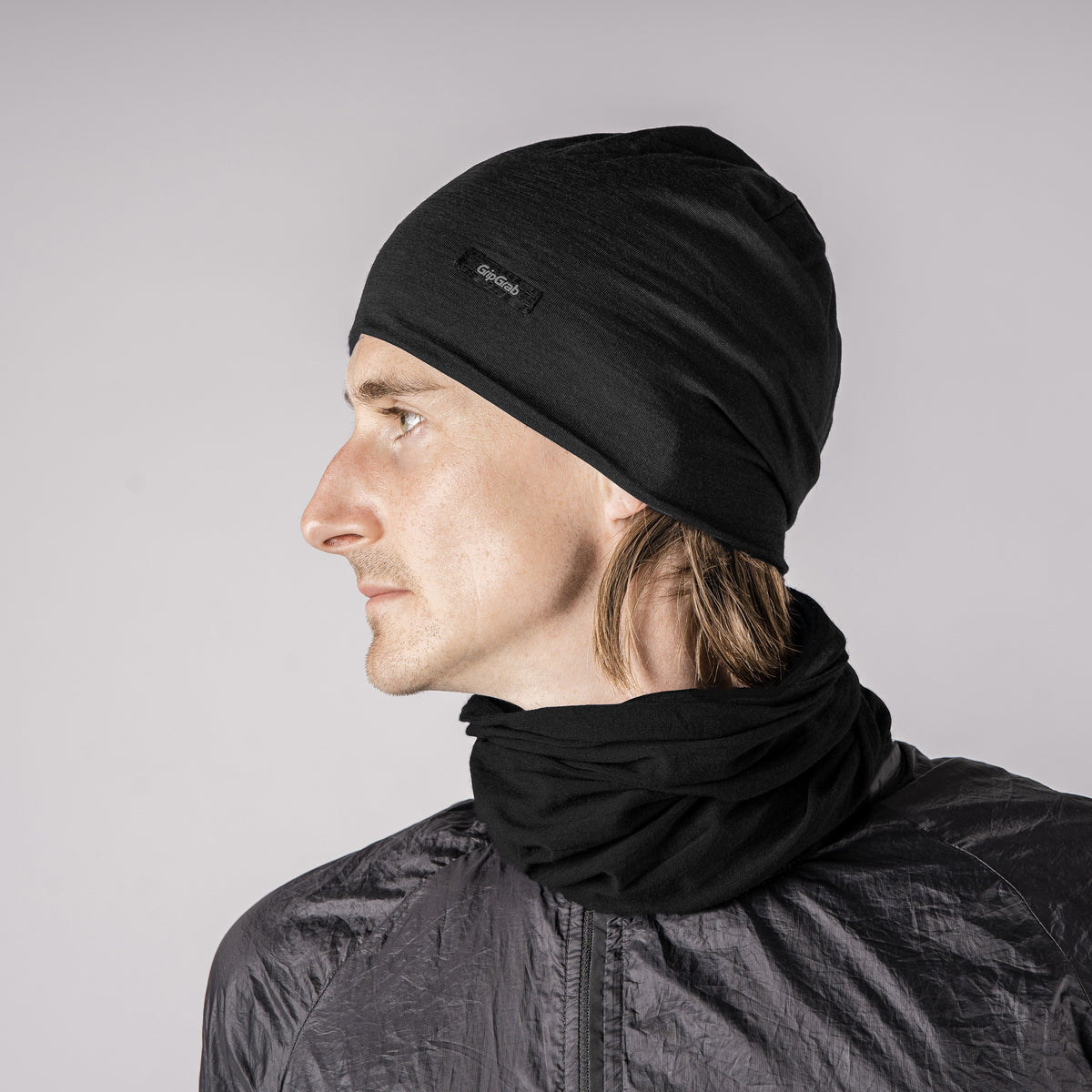 GripGrab Multifunctional Merino Neck Warmer - musta kauluri