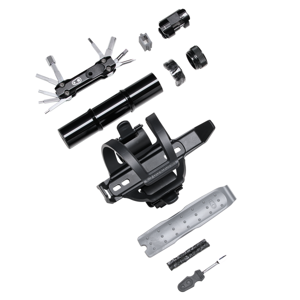 Crankbrothers Multi-tool S.O.S. BC18 - työkalusetti ja sivusta ladattava pulloteline