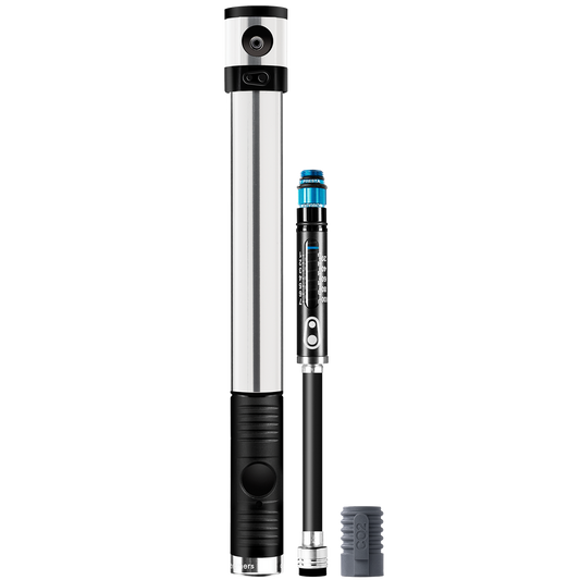 CRANKBROTHERS Mini pump Klic HP Gauge and CO2 8.3 bar/120 psi Silver - mini pump