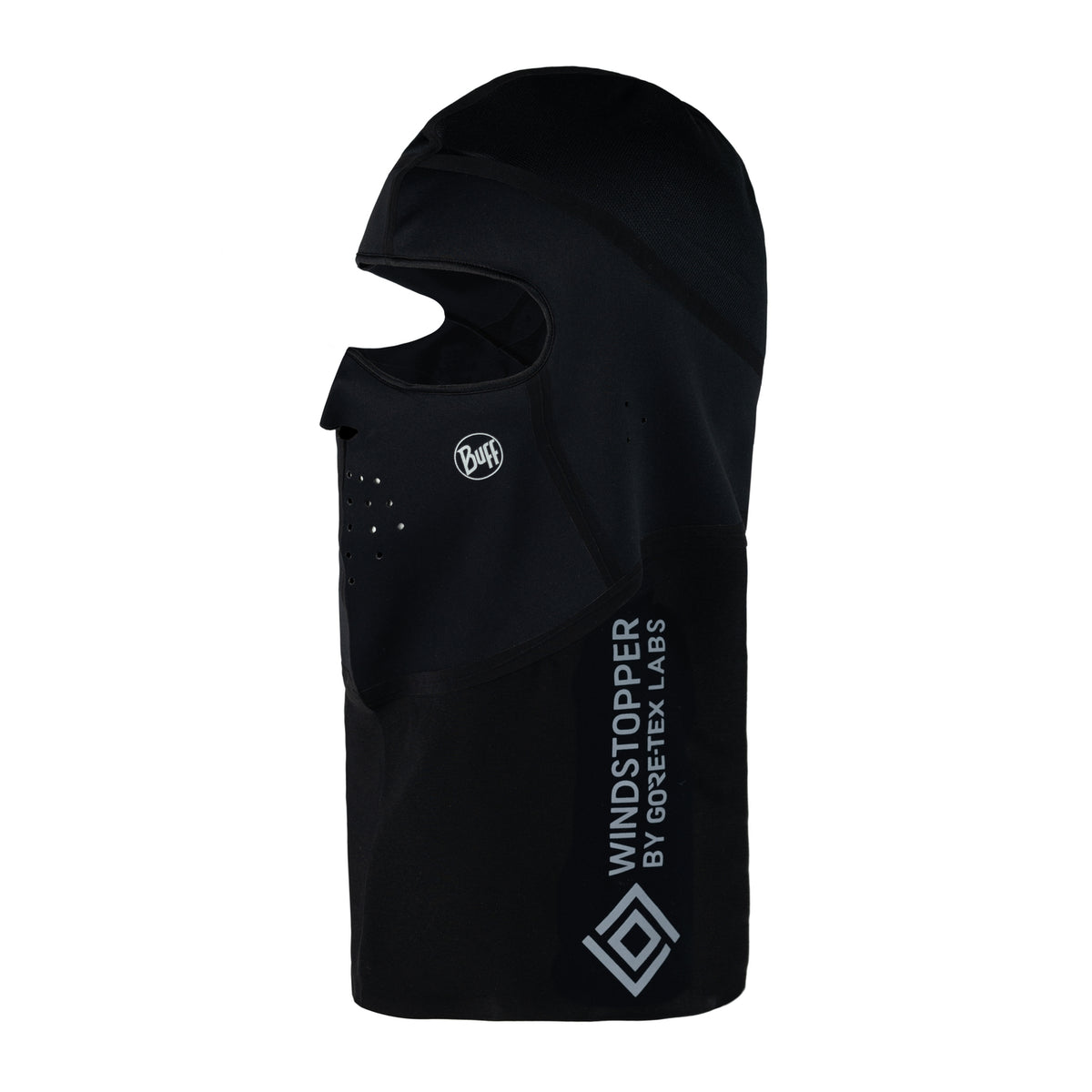Buff Windproof Balaclava - musta tuulenpitävä kypärähuppu