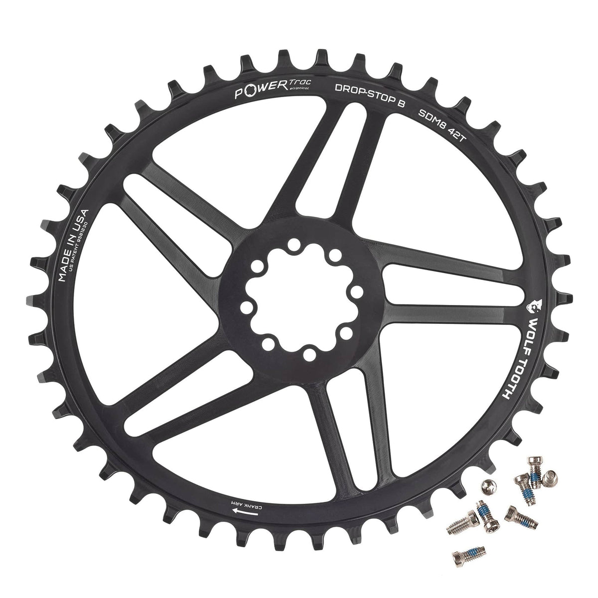 Wolf Tooth oval direct mount chainring for Sram 8-bolt gravel / road - ovaali eturatas