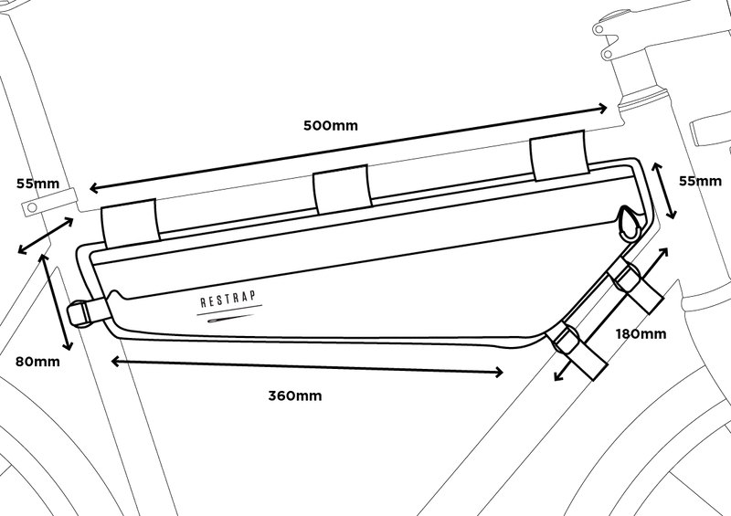 Restrap Race Frame Bag Large - ramväska