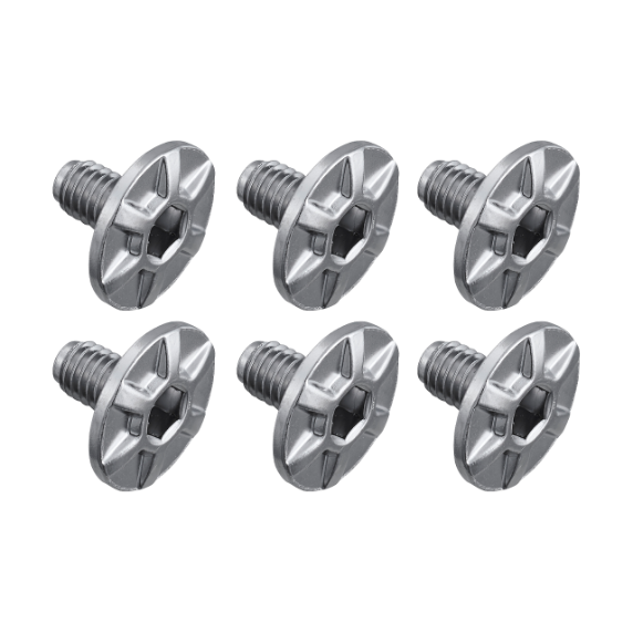 Shimano klossin kiinnitysruuvit (kevyt malli M5 x 8 mm / 6 kpl) PD-R9100