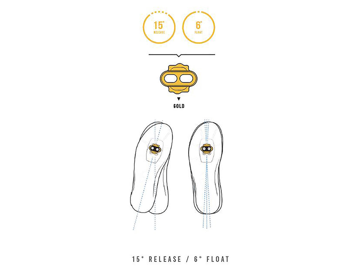 CRANKBROTHERS Cleat Standard Release (15° angle, float 6°) Gold
