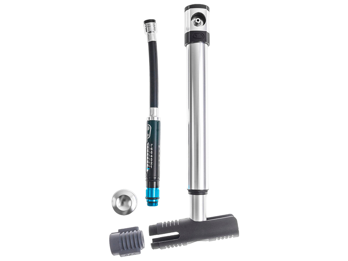 CRANKBROTHERS Minipump Klic HP Gauge och CO2 8,3 bar/120 psi Silver - minipump
