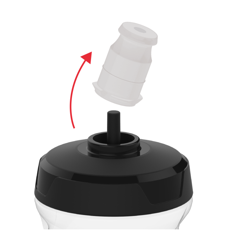 ZÉFAL Vattenflaska Sense Soft 65 No-Mud 650 ml Rökt Svart - dricksflaska med skyddslock